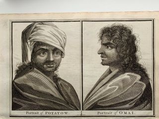1784 Man & Woman Of Tahiti Potatow & Omai Antique Print Captain Cook’s Voyages