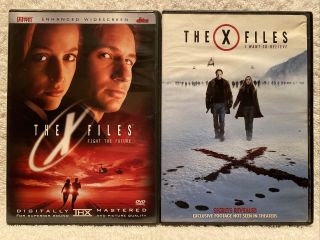 The X - Files: Fight The Future & I Want To Believe Dvd Rare Oop Gillian Anderson
