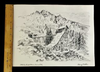 George Mathis Vintage Art Prints Nevada County California Historic Scenes Mines 3