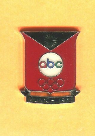 Rare & Authentic Pin 1972 Olympics At Munich - From Abc Tv Executive