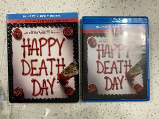 Happy Death Day Blu - Ray With Rare Slipcover No Digital Code