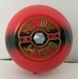 Tom Kuhn No Jive 3 - In - 1 Yo - Yo Bc Rare Red Black Customized Jeweled Red String