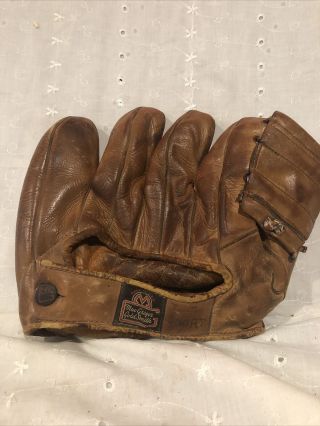 Antique Macgregor Goldsmith Professional Model Leather Baseball Glove