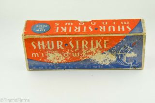 Vintage Shur Strike Antique Fishing Lure Empty Box Rs15