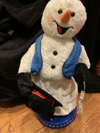 Gemmy Snowflake Spinning Snowman Snow Miser Animated Christmas Rare