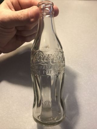 Rare Vintage Coca - Cola World War Ii Pat D Clear Bottle 5 1944