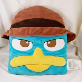 Agent P Plush Pillow Rare Disney Store Perry Platypus Phineas & Ferb Figural Exc