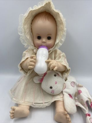 Vintage 1971 Effanbee Twinkie Baby Doll Drink Wet Cry Sleep 16 " Outfit Bottle