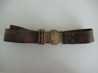 Romania Kingdom Ww1 Scout Uniform Belt & Buckle.  Very Rare Vf,  Medal