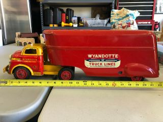 Wyandotte Truck Line Transport Delivery Semi Truck Pressed Steel Rare
