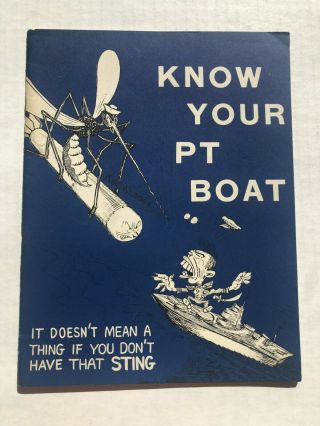 Rare 1945 Us Navy Know Your Pt Boat Booklet Given To Sailors
