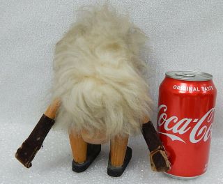 Vintage mid century wood monkey pod troll figure yeti sasquatch bigfoot doll 2