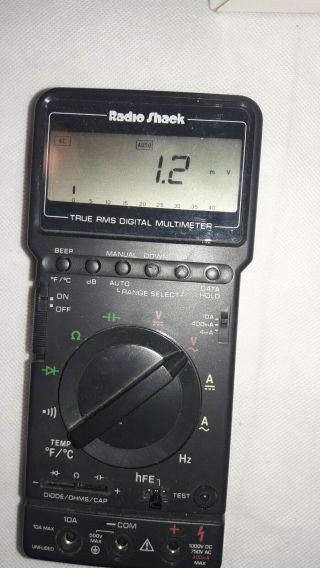 Radio Shack True Rms Digital Multimeter,  22 - 174a,  Auto Raging,  Box,  Instruction