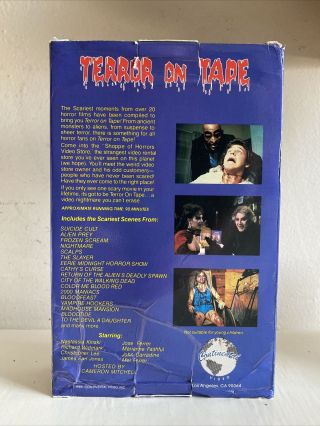 TERROR ON TAPE Big Box horror exploitation Continental VHS compilation gore rare 2