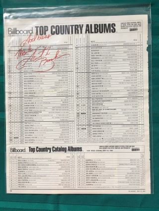 Garth Brooks Signed Autographed 1992 Billboard Page - Rare Unique 1 Of A Kind