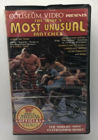 Wwf The Most Unusual Matches Vhs Coliseum Video Tape Wrestling Wwe Vintage Rare