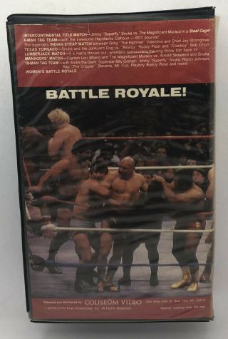 WWF The Most Unusual Matches VHS Coliseum Video Tape Wrestling WWE Vintage RARE 2