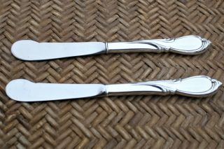 2 Rhapsody Sterling Silver Butter Spreader Knife 6 3/8 " International