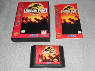 Sega Genesis Game - Jurassic Park - Complete - Rare