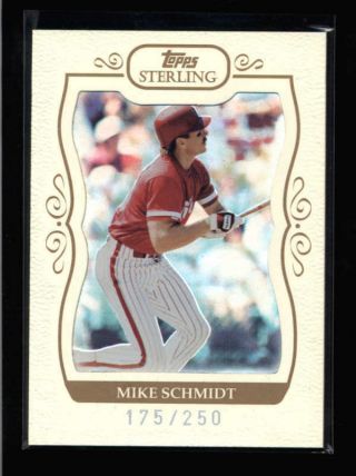 Mike Schmidt 2008 Topps Sterling 163 Rare Base Card Sp 175/250 Ax1332