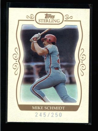 Mike Schmidt 2008 Topps Sterling 164 Rare Base Card Sp 245/250 Ax1331