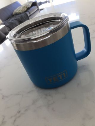 Yeti Coolers Tahoe Blue 14 Oz Coffee Mug Rare And Discontinued