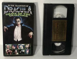 Dracula Grave Of The Vampire Horror Movie Vhs Video Tape Oop Rare Hard To Find