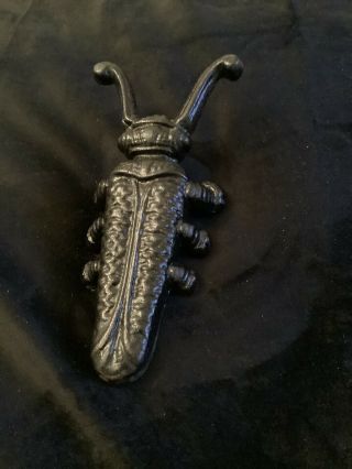 Vintage Cast Iron Beetle Bug Boot Jack Scraper Shoe Remover Door Stop Black 2