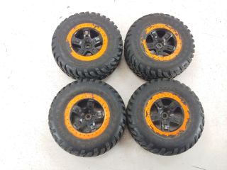 Rare Traxxas Slash 2wd Orange 1/10 Short Course Tires 12mm Hex Wheels