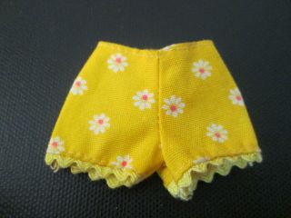 Vintage Barbie: Skipper 1938 Beachy - Peachy Yellow Daisy Swimsuit Shorts