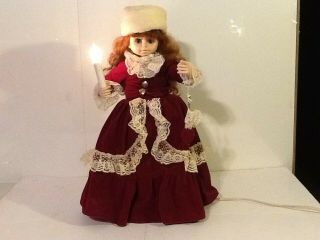 Vintage Telco Motion - Ette Lighted Girl Christmas Caroler 24 " Rare