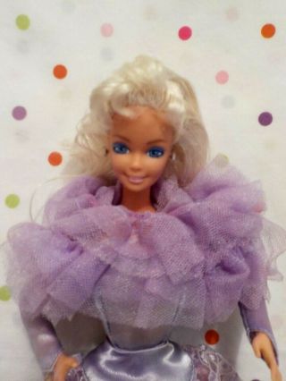 Vintage Sears Lilac & Lovely Barbie Doll,  1987,  Blonde Hair,  Gown,  Shoes,  Mattel