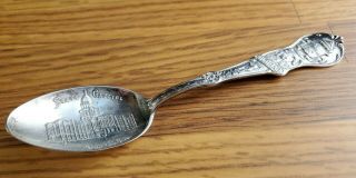 Vintage Sterling Silver Denver Colorado Souvenir Spoon 6 Inch Detailed