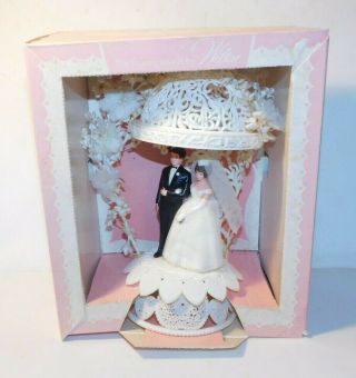 Rare Old Wilton Bride And Groom Wedding Cake Topper In The Box
