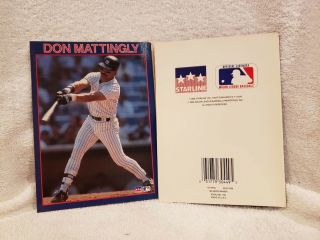 Very Rare Don Mattingly 1989 Starline Greeting Card,  York Yankees,