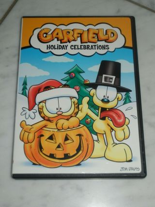 Garfield Holiday Celebrations Dvd 2004 Thanksgiving Halloween Christmas Rare Oop