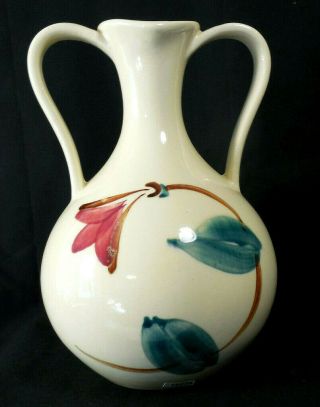 Rare Shape Purinton Pottery 2 Handled Vase 8 Inches