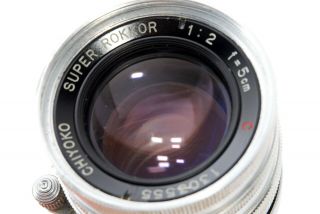 Rare [excellent,  ] Chiyoko Rokkor C 5cm 50mm F/2 For Leica L39 From Japan