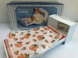Vintage The World Of Ginny Bed & Accessories 1978 For 7.  5 " Vogue Dolls W/ Box