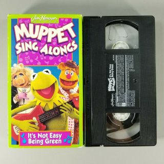 Muppet Sing - Alongs - Its Not Easy Being Green (vhs,  1994) Jim Henson Rare Oop