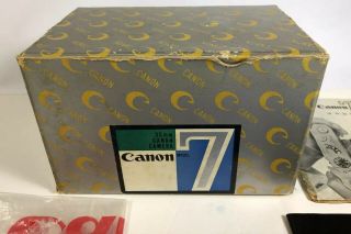 rare Canon 7 50mm f1.  8 empty box with instructions book WOW 2