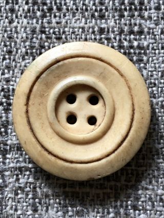 Stunning Rare Antique Large Bovine Bone Button