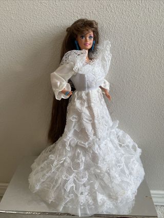 Vintage Barbie Doll Long Brown Hair 1966 Made In Malaysia