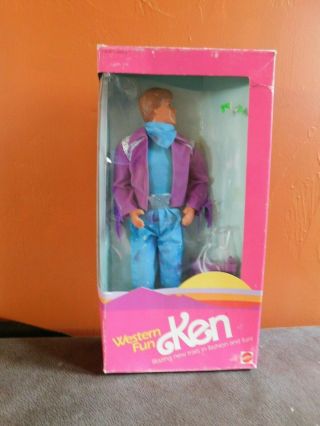 Vintage 1989 Mattel Western Fun Ken Doll - 9934