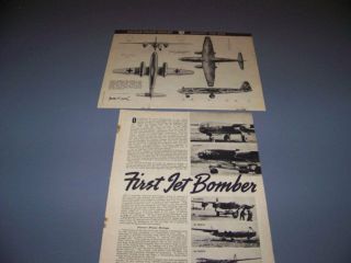 Vintage.  Arado Ar.  234.  4 - Views/details/cutaway.  Rare (397c)
