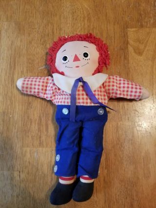Vintage Raggedy Andy Knickerbocker Cloth Collectible Toy Doll 12 Inch