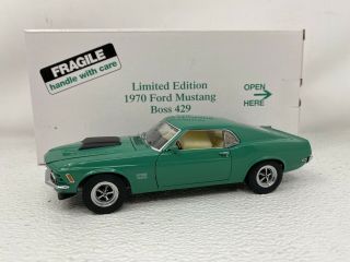 1:24 Danbury Limited 1970 Ford Mustang Boss 429 Green Rare Read Me