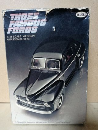 (1976) Testor Those Famous Fords Black 1948 Coupe (complete Kit) $12 Ship Us 48