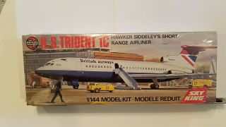 Vintage 1976 Airfix 03174 - 9 H.  S.  Trident 1c Hawker Siddeley 1:144 Rare