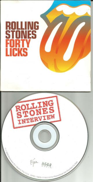 Rolling Stones Rare Usa 2003 Interview Bonus Promo Cd Mick Jagger Keith Richards